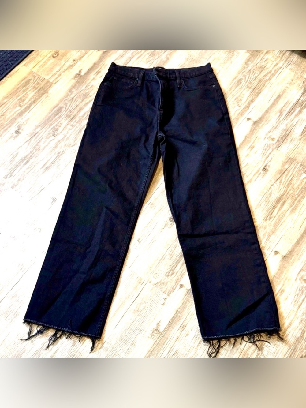Hudson Jeans The Remi Straight Leg Cropped Black Jeans Size 28